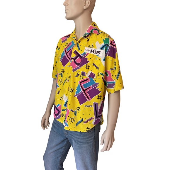 JAMS World Original Hawaiian Shirt Tiki USA Cotton Made in Hawaii, USA RARE - Picture 3 of 10